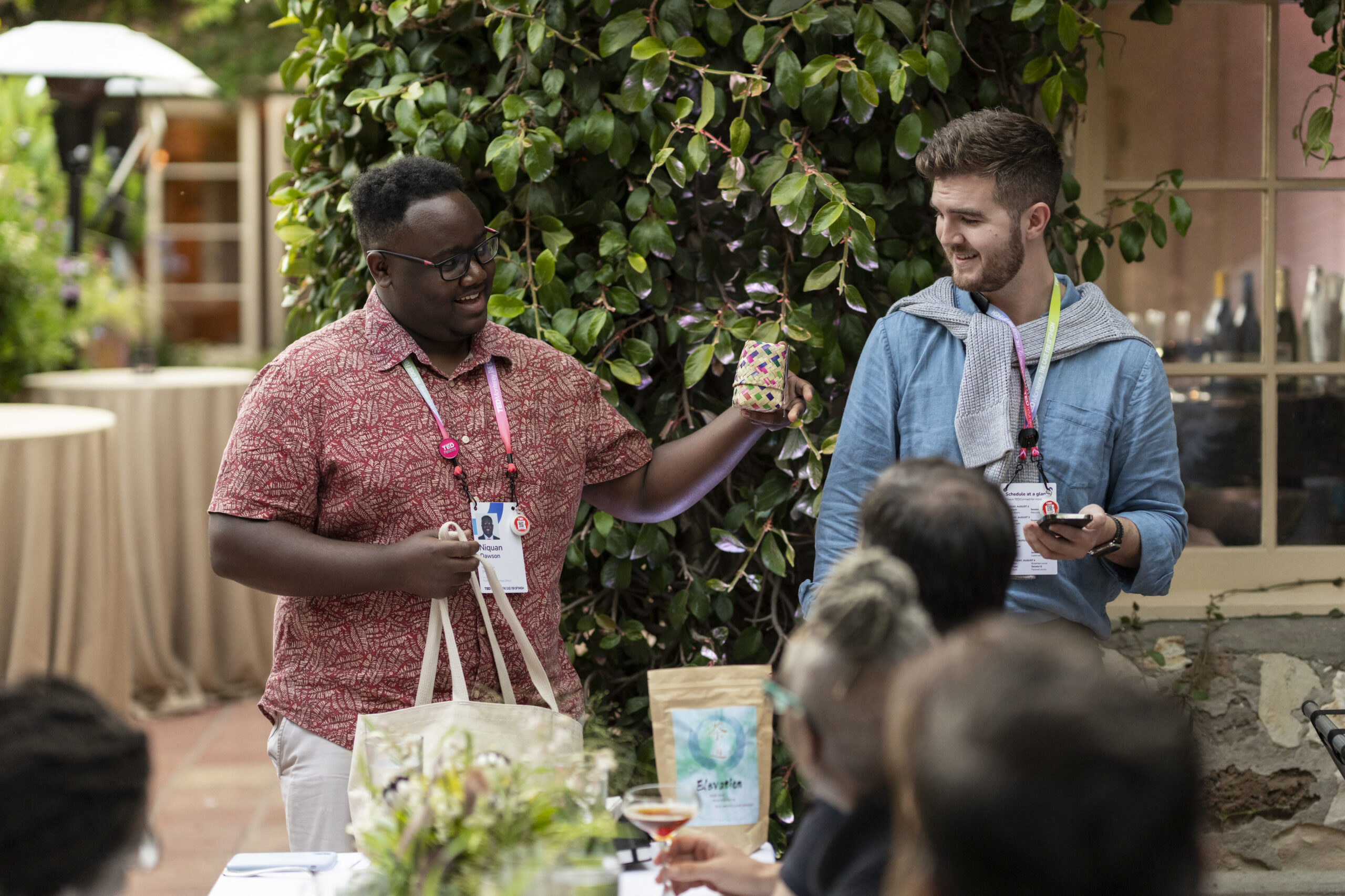 Niquan and Joseph at TED Monterey. Photo provide by TED/Ryan Lash